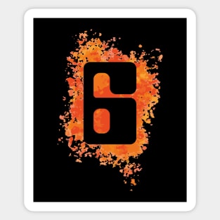 Rollerball – No. 6 (with splatter) Sticker